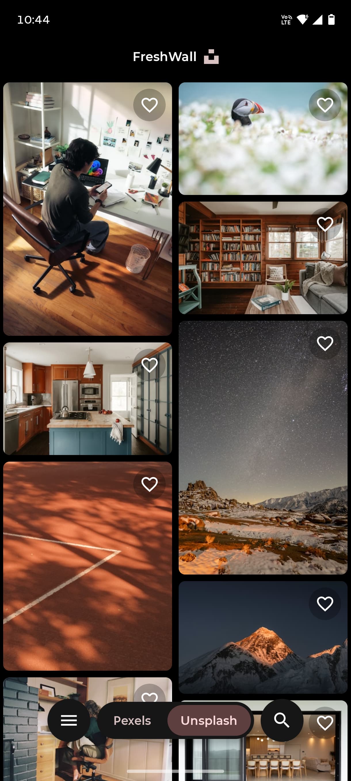 FreshWall — Unsplash tab