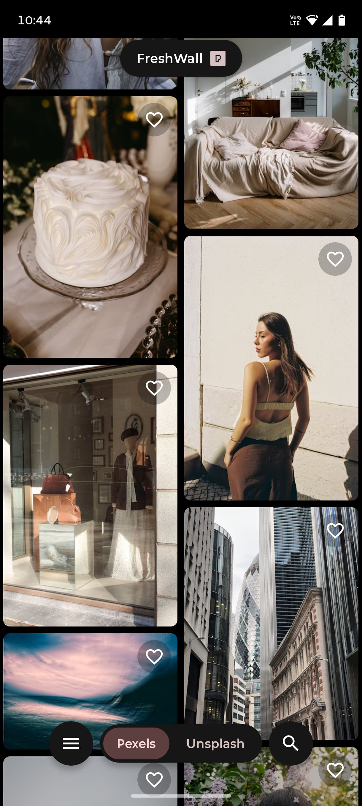 FreshWall — Pexels tab
